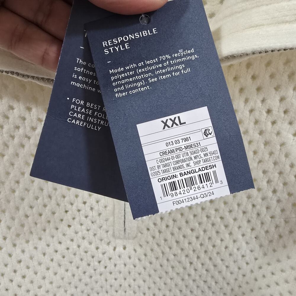 Universal Thread White Knit Half Zip Pullover Swe… - image 8